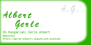 albert gerle business card